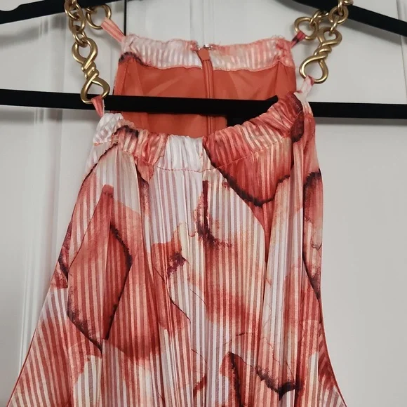 NWT DONNA KARAN | Halter Sleeveless Floral Midi Dress - Picture 8 of 9